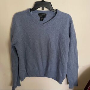 Tahari 100% Cashmere Pure Lux V-Neck Sweater- Size XL